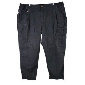 Mens 5.11 Tactical Black Cargo Pants Polyester Cotton Blend Durable Workwear 44